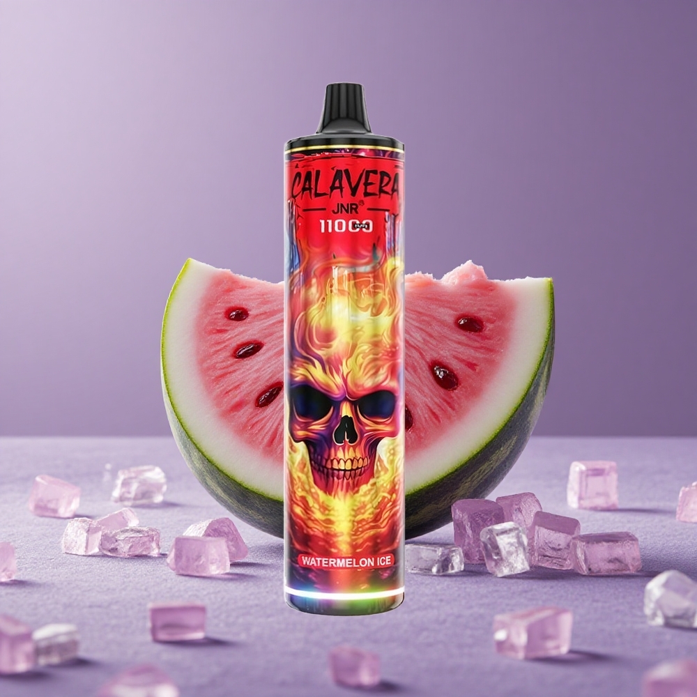 JNR Calavera 11000 Puffs Desechable Sandía Helada Puerto Tipo-C y Batería 850mAh