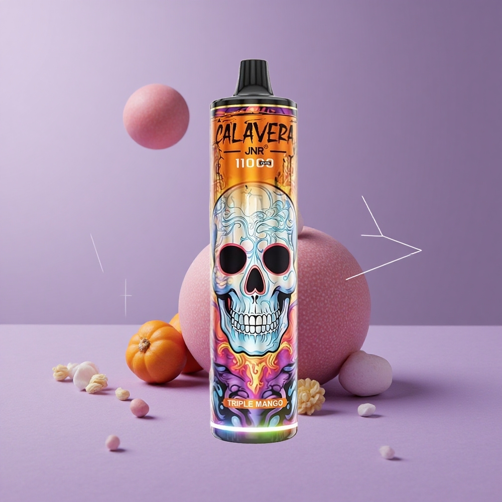 JNR Calavera 11000 Puffs Triple Mango Puerto Tipo-C Capacidad de Batería 850 mAh