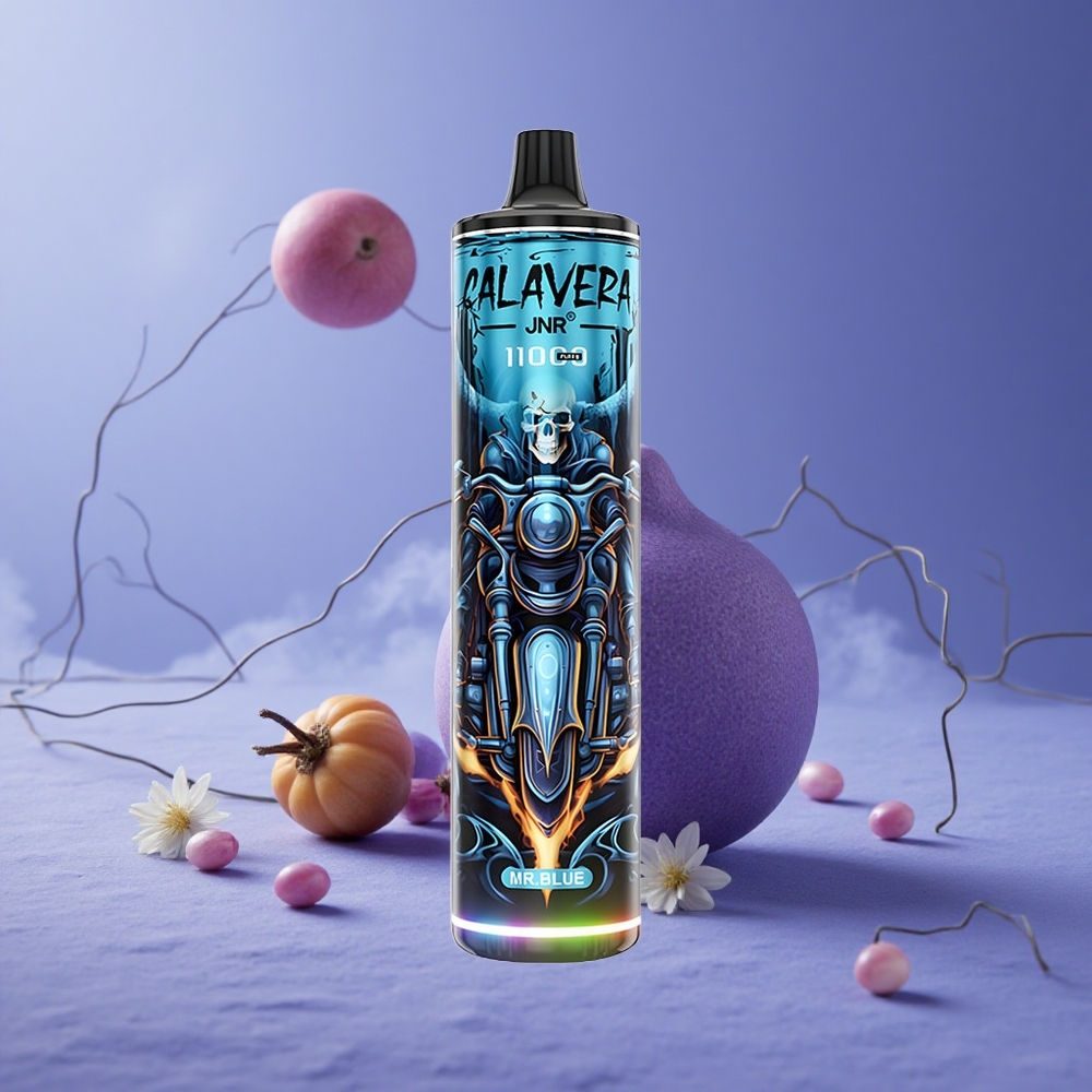 JNR Calavera 11000 Puffs Vape Desechable Puerto Tipo-C 21ml Mr Azul