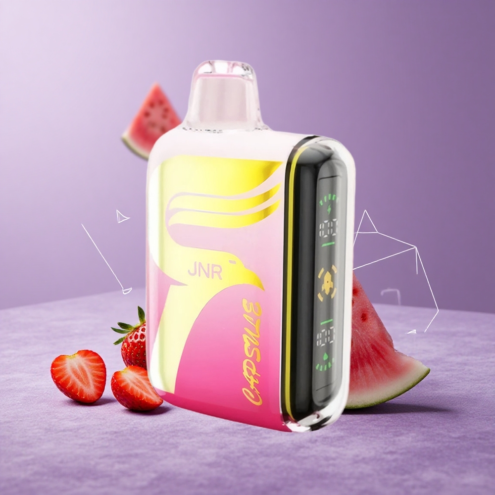 JNR Cápsula 15000 Puffs Fresa Sandía Helada Pantalla Inteligente Carga Rápida Tipo-C