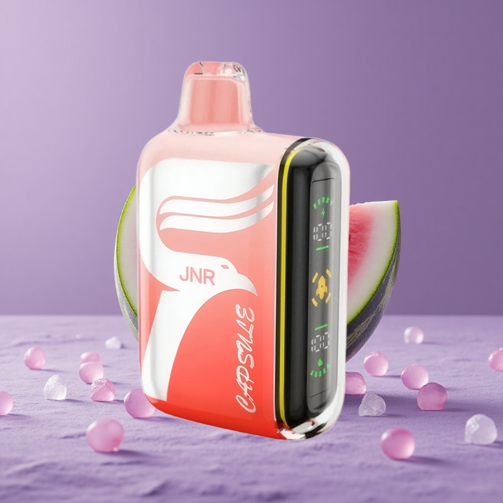 JNR Cápsula 15000 Puffs Sandía Brazz Hielo con Pantalla Inteligente LED y Carga Rápida Tipo-C
