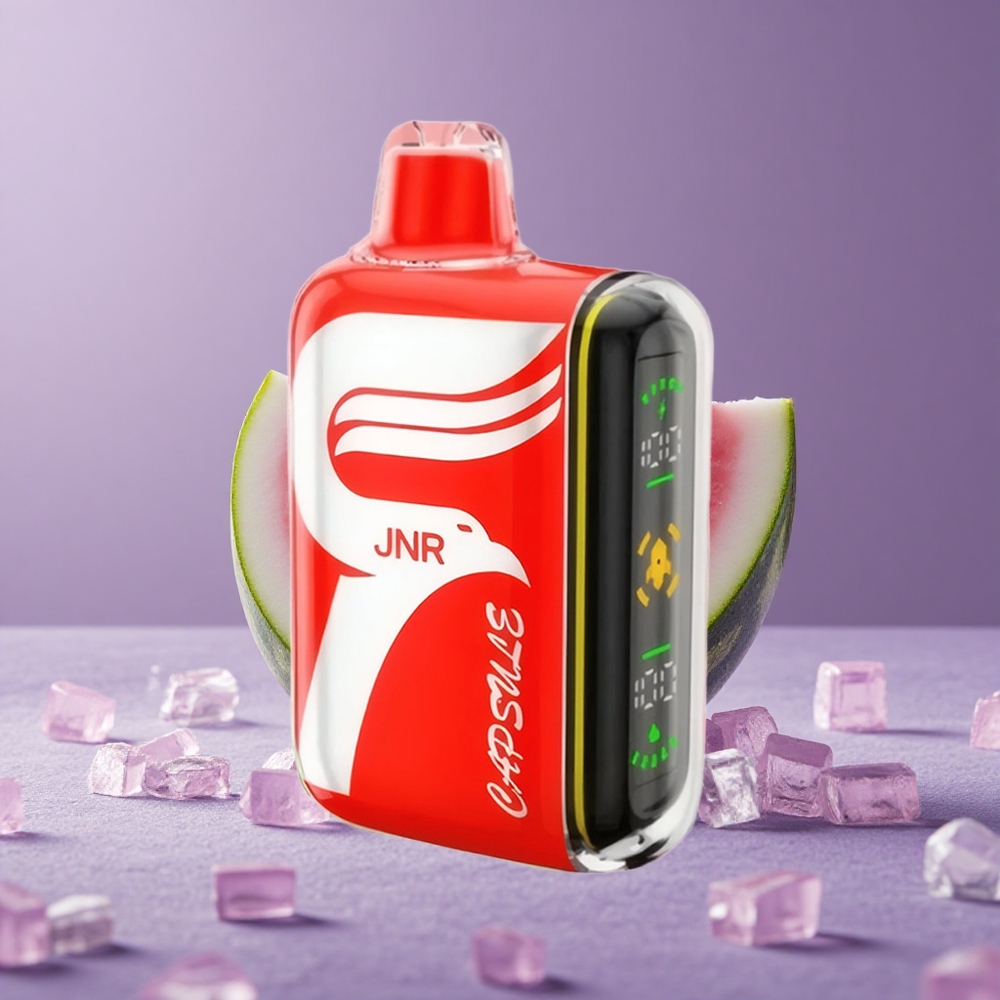 JNR Cápsula 15000 Puffs Sandía Helada con Pantalla LED Inteligente y Carga Rápida Tipo-C