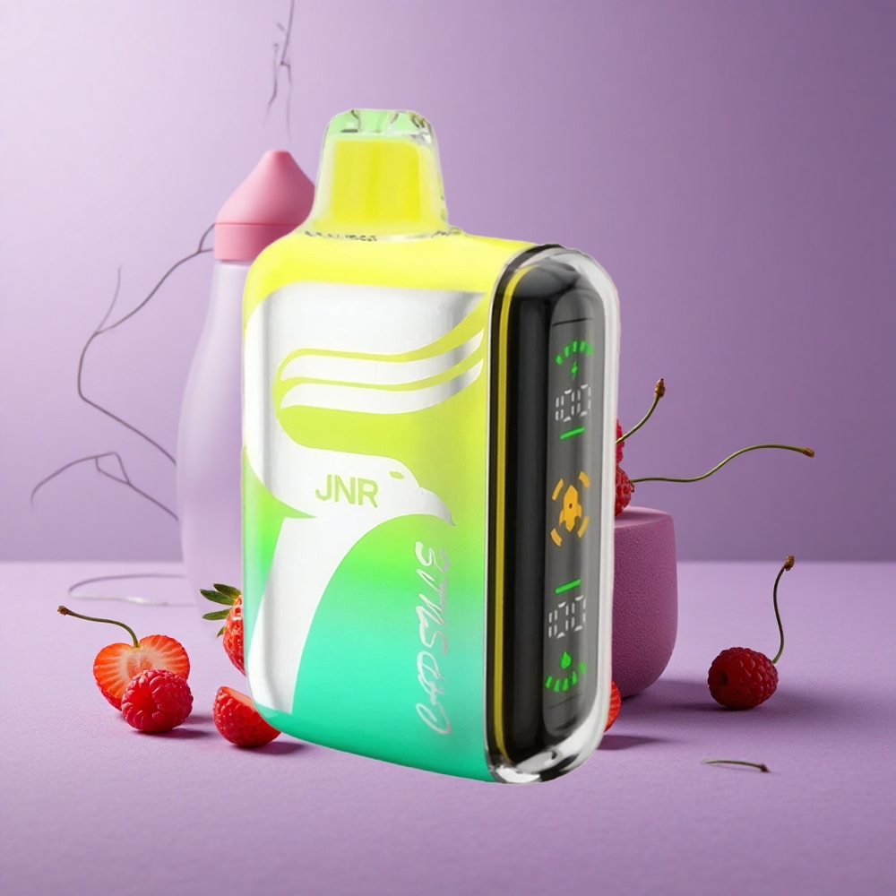 JNR Capsule 15000 Puffs Fresa Frambuesa Cereza Dual Mesh Coil Pantalla LED Inteligente