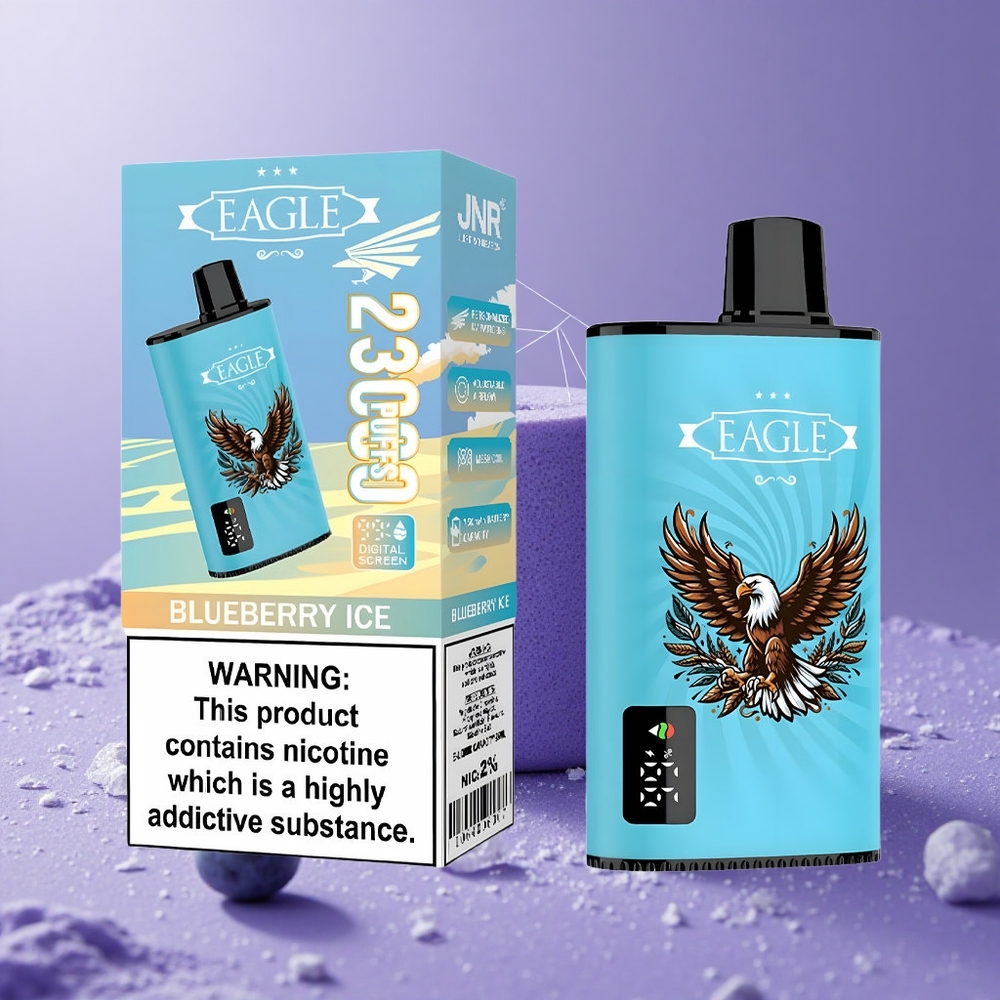 JNR EAGLE Smart 23000 Puffs Desechable Pantalla Digital y Bobina Mesh 1.0ohm Arándano Helado