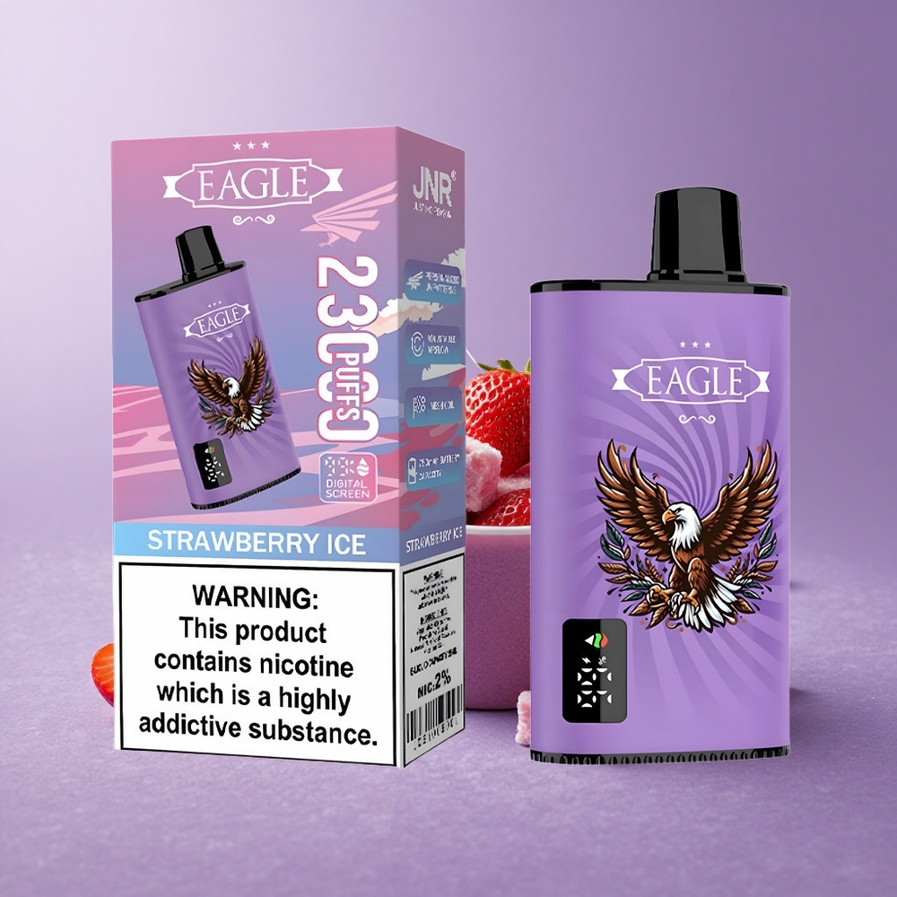 JNR EAGLE Smart 23000 Puffs Fresa Helada Pantalla Digital y Bobina Mesh 1.0ohm