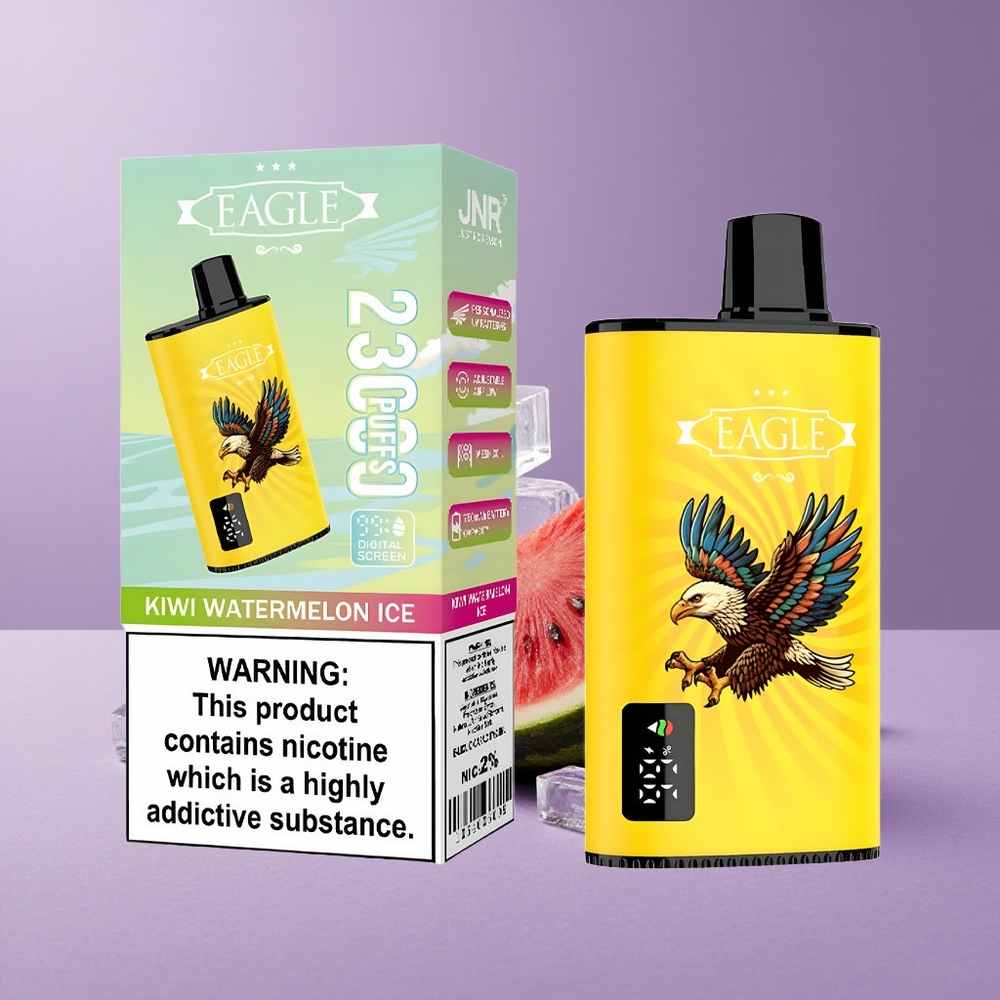 JNR EAGLE Smart 23000 Puffs Kiwi Sandía Helada Pantalla Digital y Bobina Mesh 1.0ohm