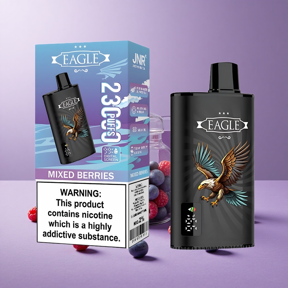 JNR EAGLE Smart 23000 Puffs Mezcla de Bayas Pantalla Digital y Bobina Mesh 1.0ohm