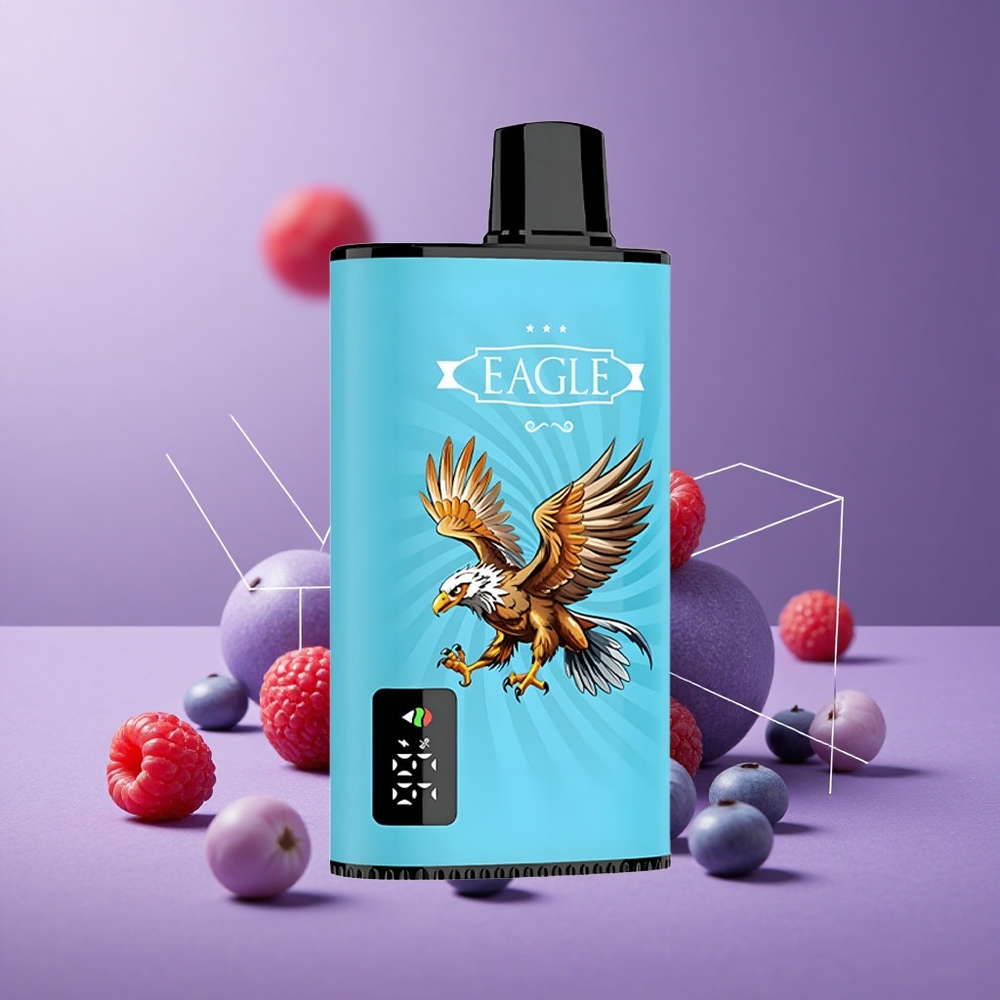 JNR EAGLE Smart 23000 Puffs Vape Desechable Arándano Agrio Frambuesa con Pantalla Digital y Bobina Mesh 1.0ohm