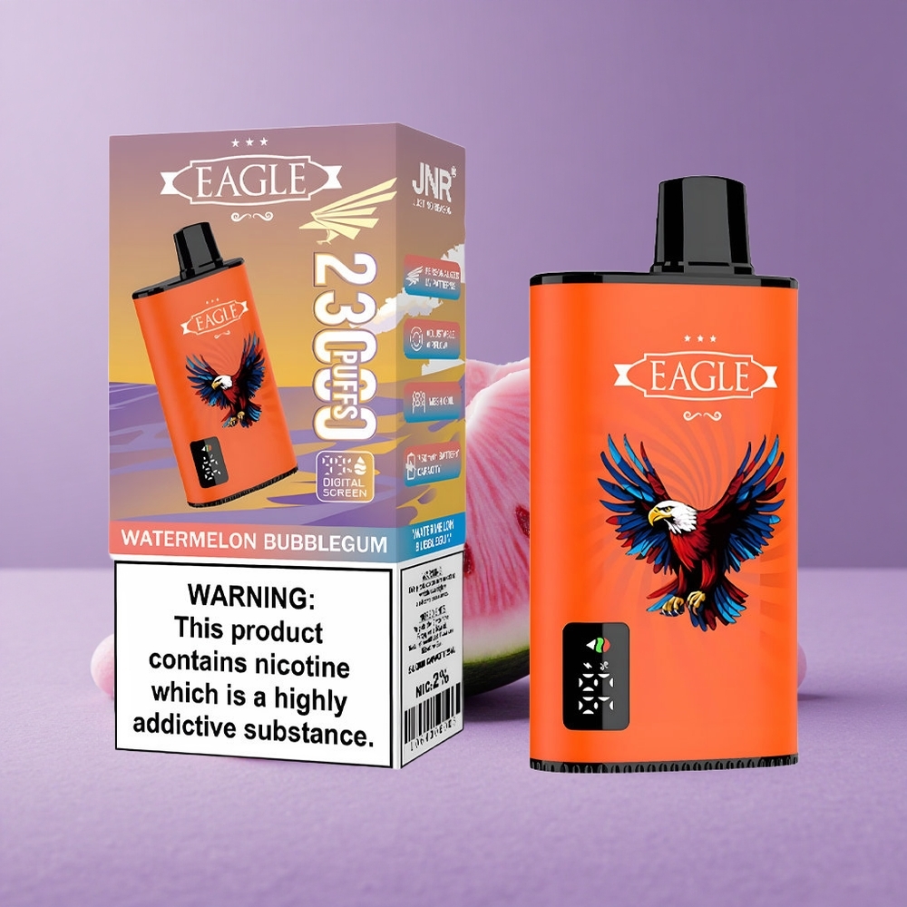 JNR EAGLE Smart 23000 Puffs Vape Disposable Chicle de Sandía con Pantalla Digital y Bobina Mesh 1.0ohm
