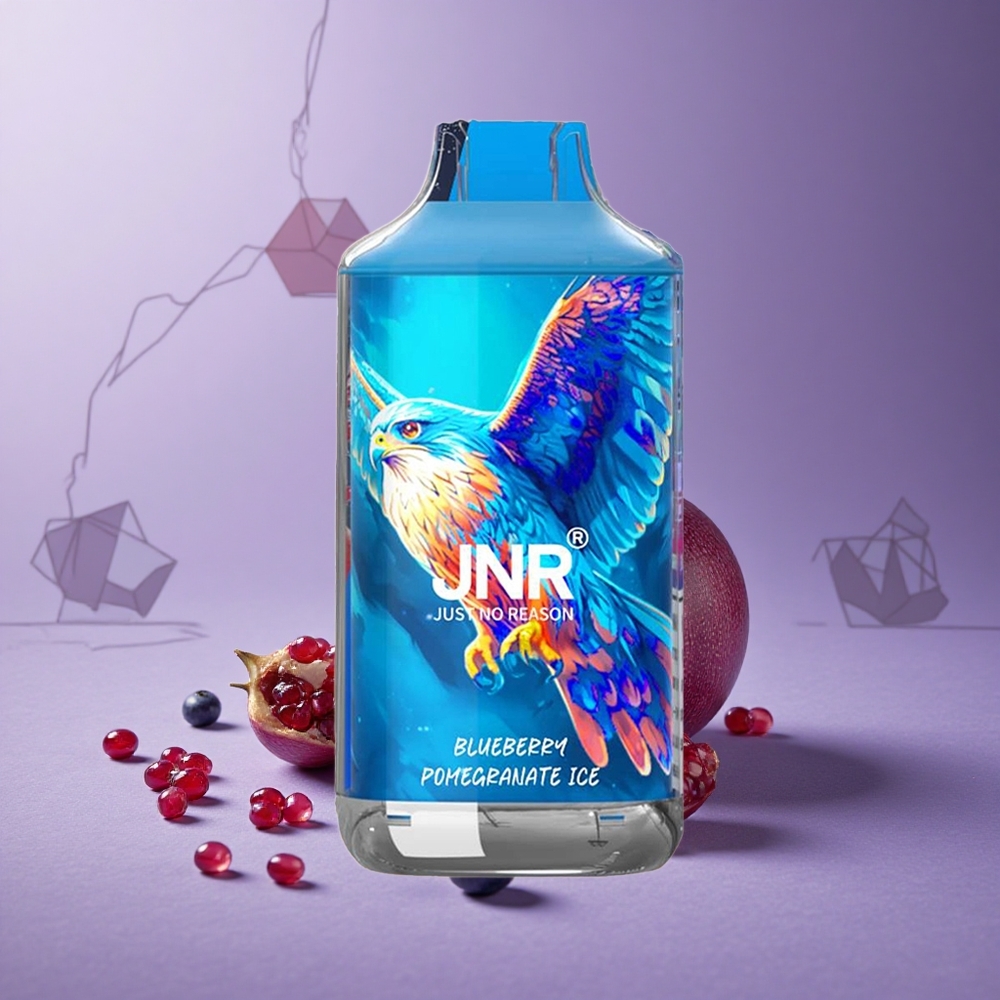 JNR Falcon 16000 Puffs Arándano Granada Helado con Pantalla LED Inteligente y Tipo C