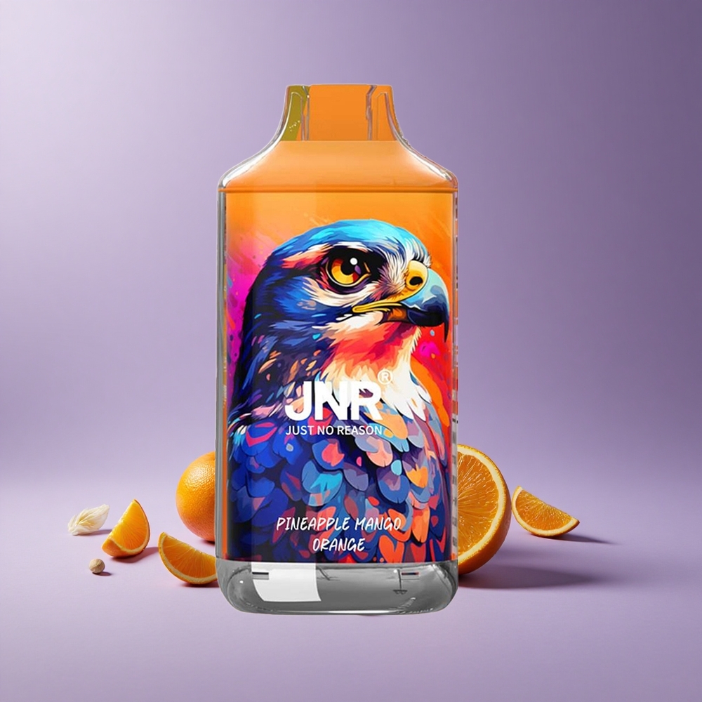 JNR Falcon 16000 Puffs Piña Mango Naranja con Batería de 850 mAh y Pantalla LED Inteligente