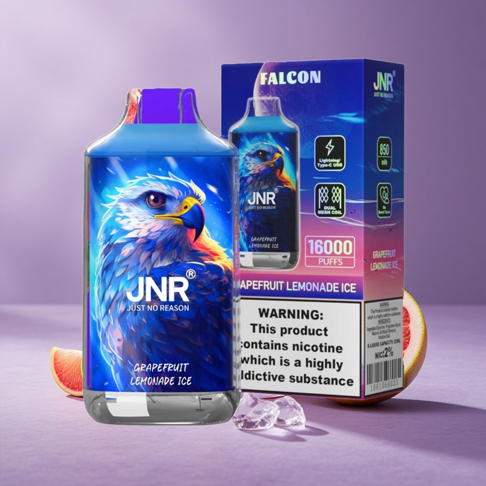 JNR Falcon 16000 Puffs Pomelo Limonada Helada con 22ml y Doble Malla