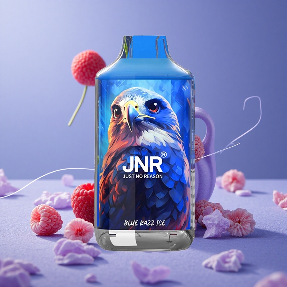 JNR Falcon 16000 Puffs Vape Azul Frambuesa Helada con 850 mAh y Doble Malla