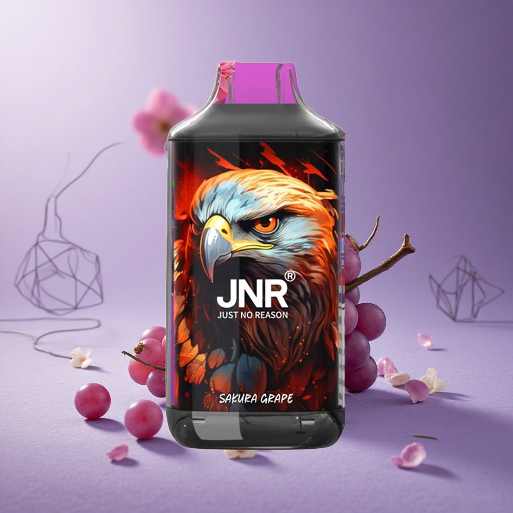 JNR Falcon 16000 Puffs Vape Desechable Uva Cerezo Tipo C & Pantalla LED Inteligente