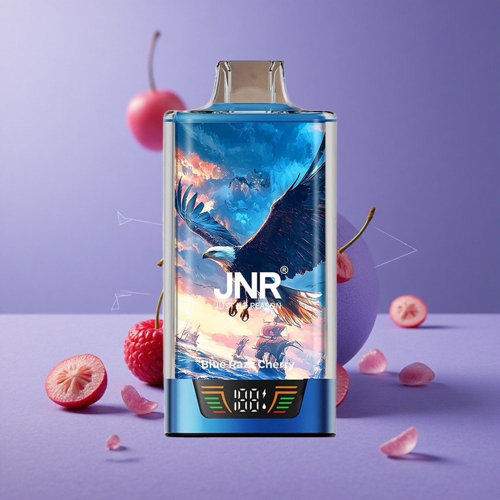 JNR Falcon Pro 28000 Desechable Vape Blue Razz Cereza con Pantalla Inteligente y Batería de 950mAh