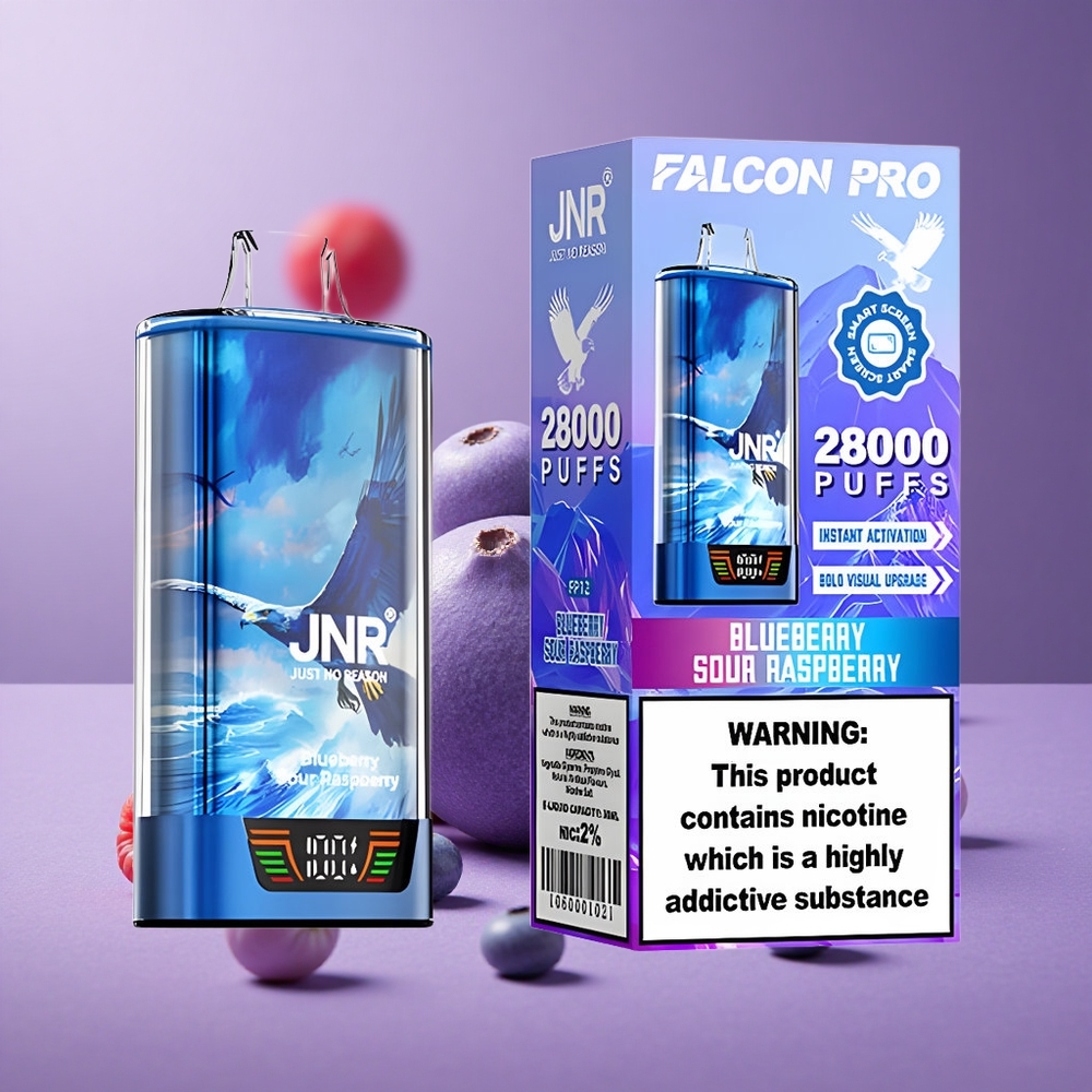 JNR Falcon Pro 28000 Vape Desechable Arándano Frambuesa Ácida con Capacidad de 30ml y Batería de 950mAh