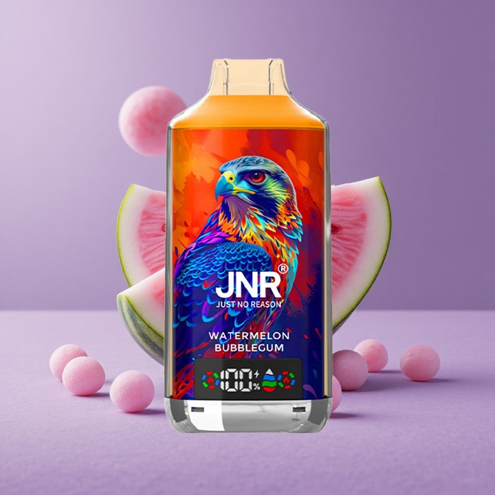 JNR Falcon X 18000 Puffs Chicle Sandía Pantalla Digital y Carga Rápida Tipo-C