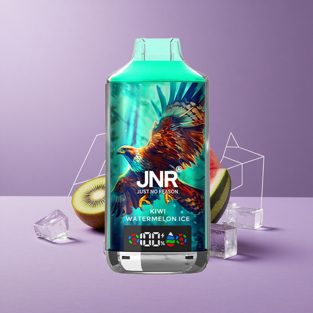 JNR Falcon X 18000 Puffs Kiwi Sandía Helada Dual Mesh Coil Pantalla Digital