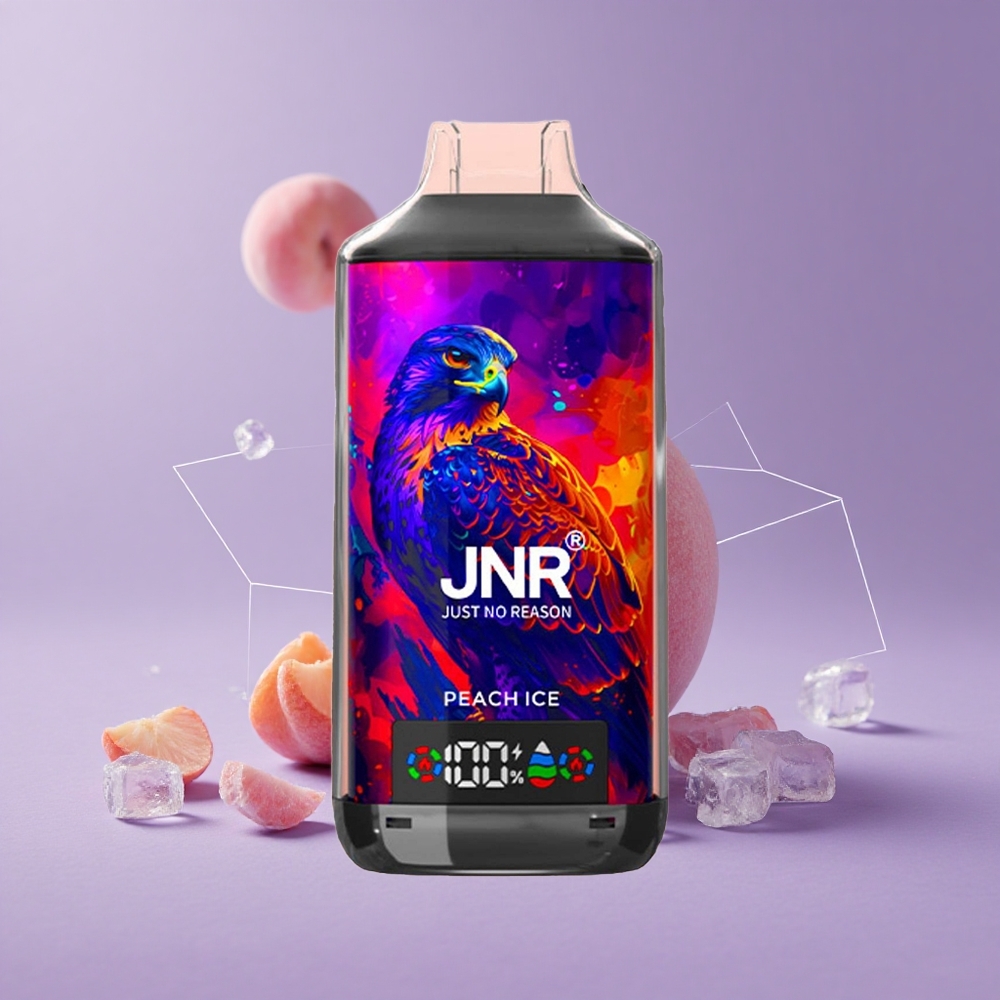 JNR Falcon X 18000 Puffs Melocotón Hielo Dual Mesh Coil Tipo-C Carga Rápida