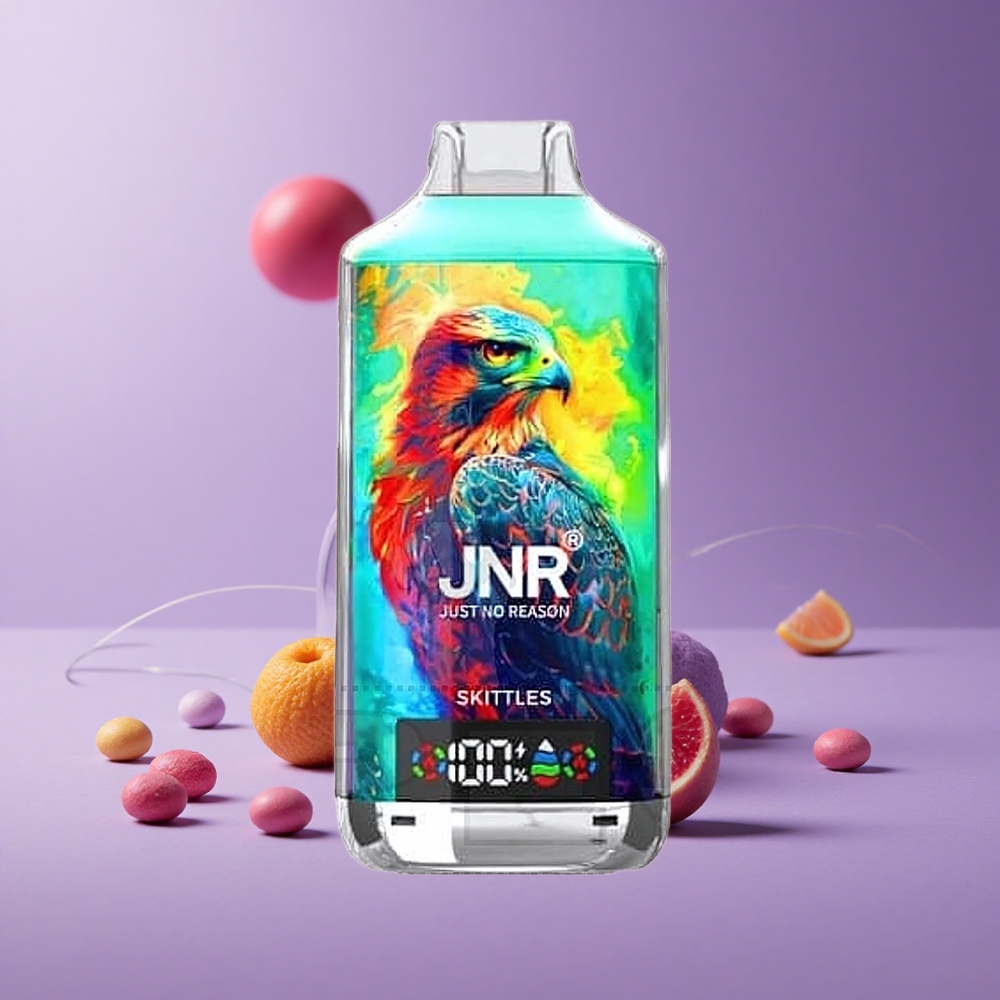 JNR Falcon X 18000 Puffs Skittles (Arcoíris) con Pantalla Digital y Carga Rápida Tipo-C
