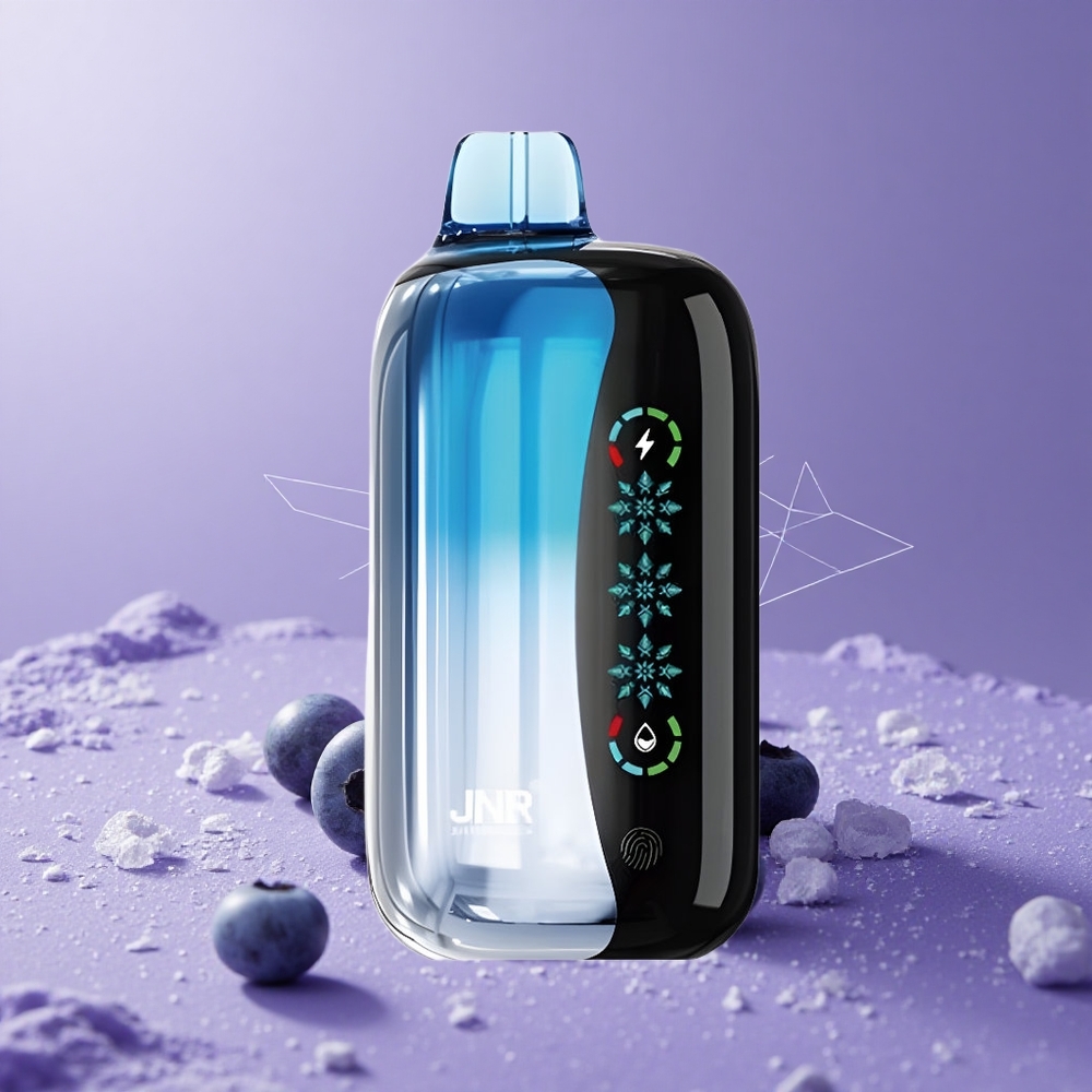 JNR Flex Ice 21000 Puffs Vape Desechable Arándano Helado Pantalla Táctil y Aire Ajustable