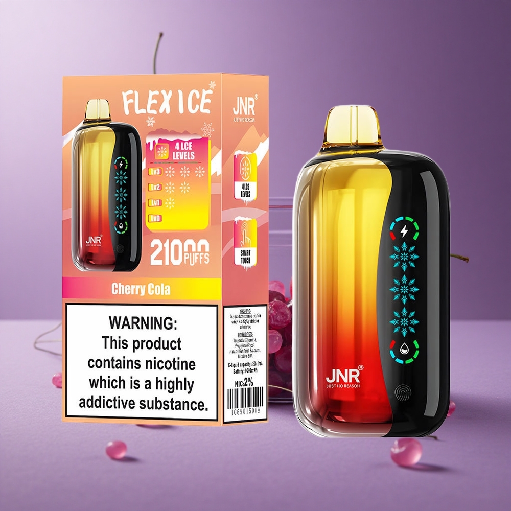 JNR Flex Ice 21000 Puffs Vape Desechable Cereza Cola Pantalla Táctil