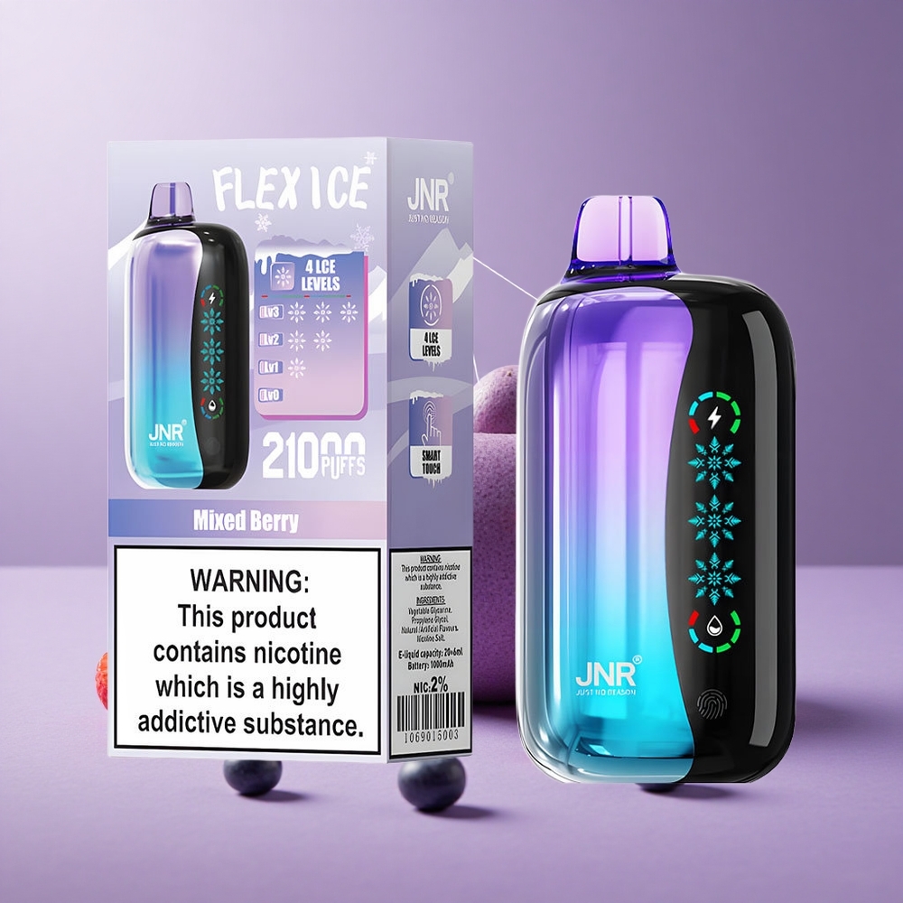 JNR Flex Ice 21000 Puffs Vape Desechable Pantalla Táctil y Bayas Mixtas