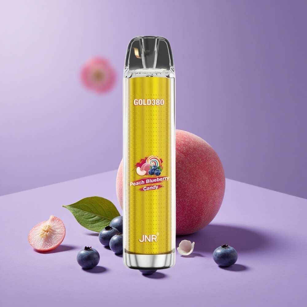JNR Gold380 6000 Puffs Melocotón Arándano Vape Desechable 13ml 1.0ohm