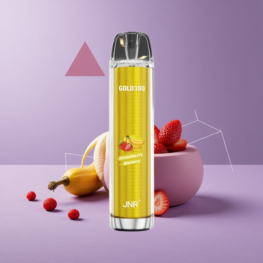 JNR Gold380 6000 Puffs Vape Desechable Fresa Plátano 13ml Capacidad