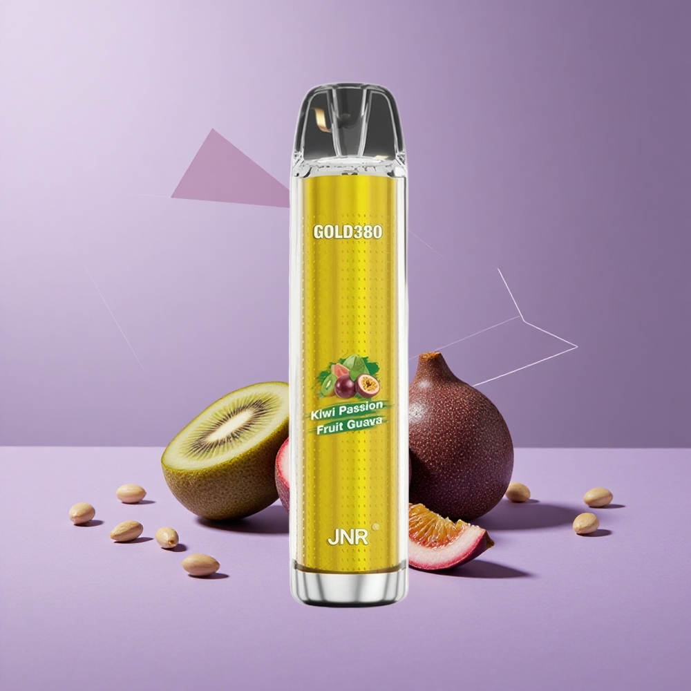 JNR Gold380 6000 Puffs Vape Desechable Kiwi Maracuyá Guayaba 1500mAh 13ml