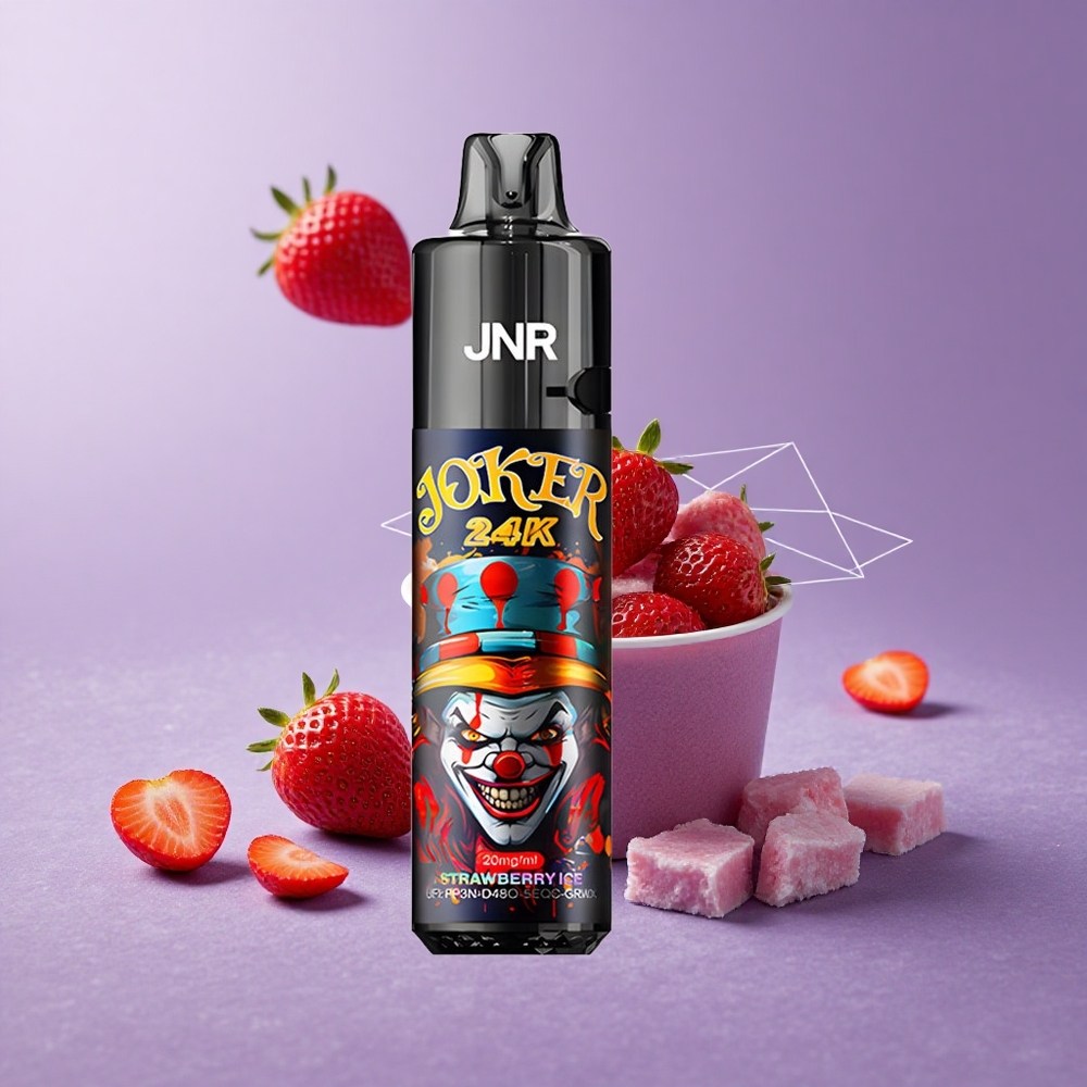 JNR Joker 24K Puffs Desechable Vape Fresa Helada con Batería 800mAh y Recargable Tipo-C