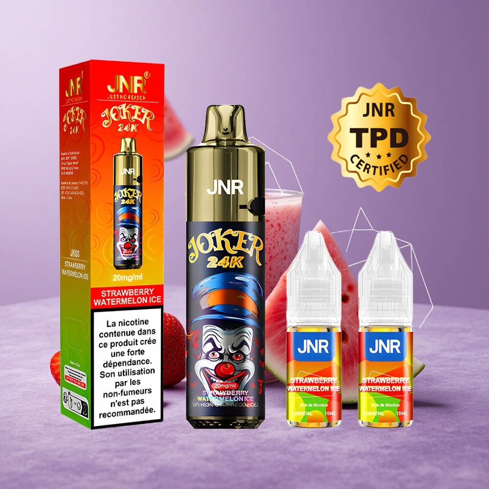 JNR Joker 24K Puffs Fresa Sandía Hielo Pod Recargable 2+10ml 800mAh