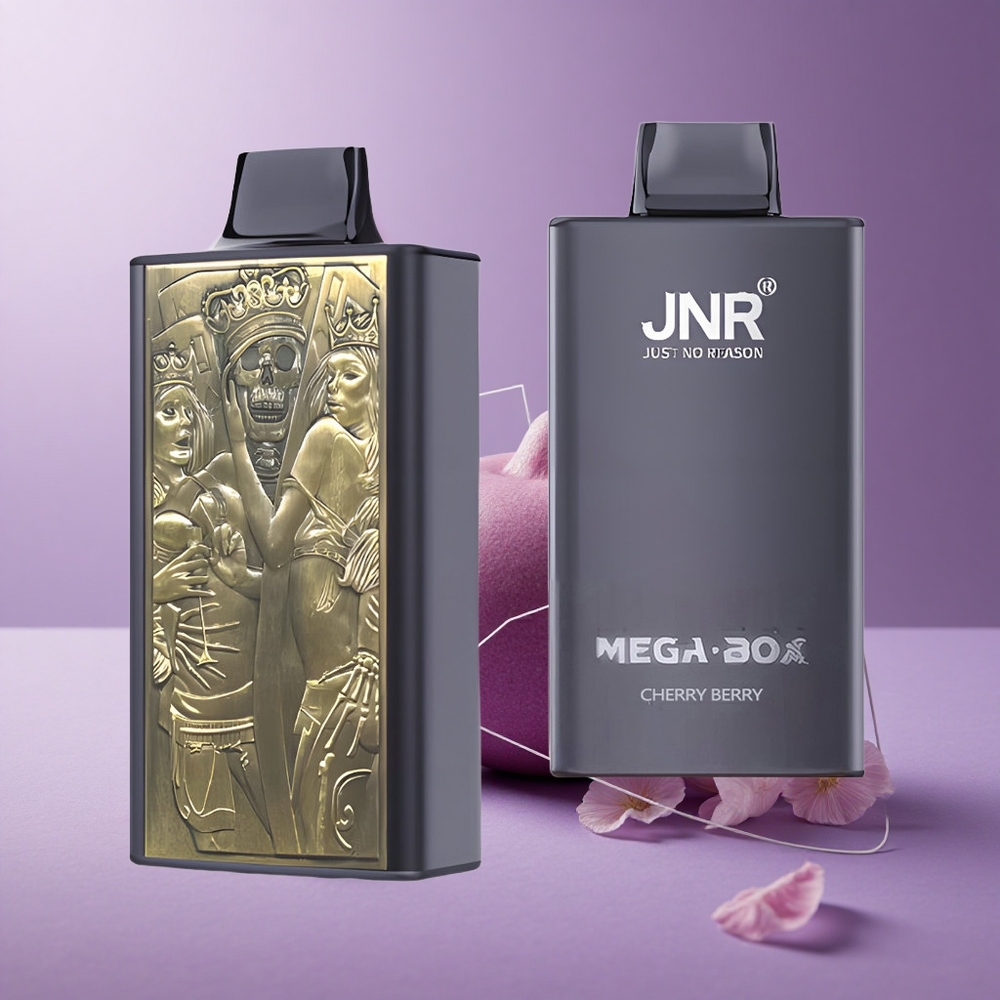 JNR Mega Box 25000 Puffs Cereza Baya Capacidad de 30ml
