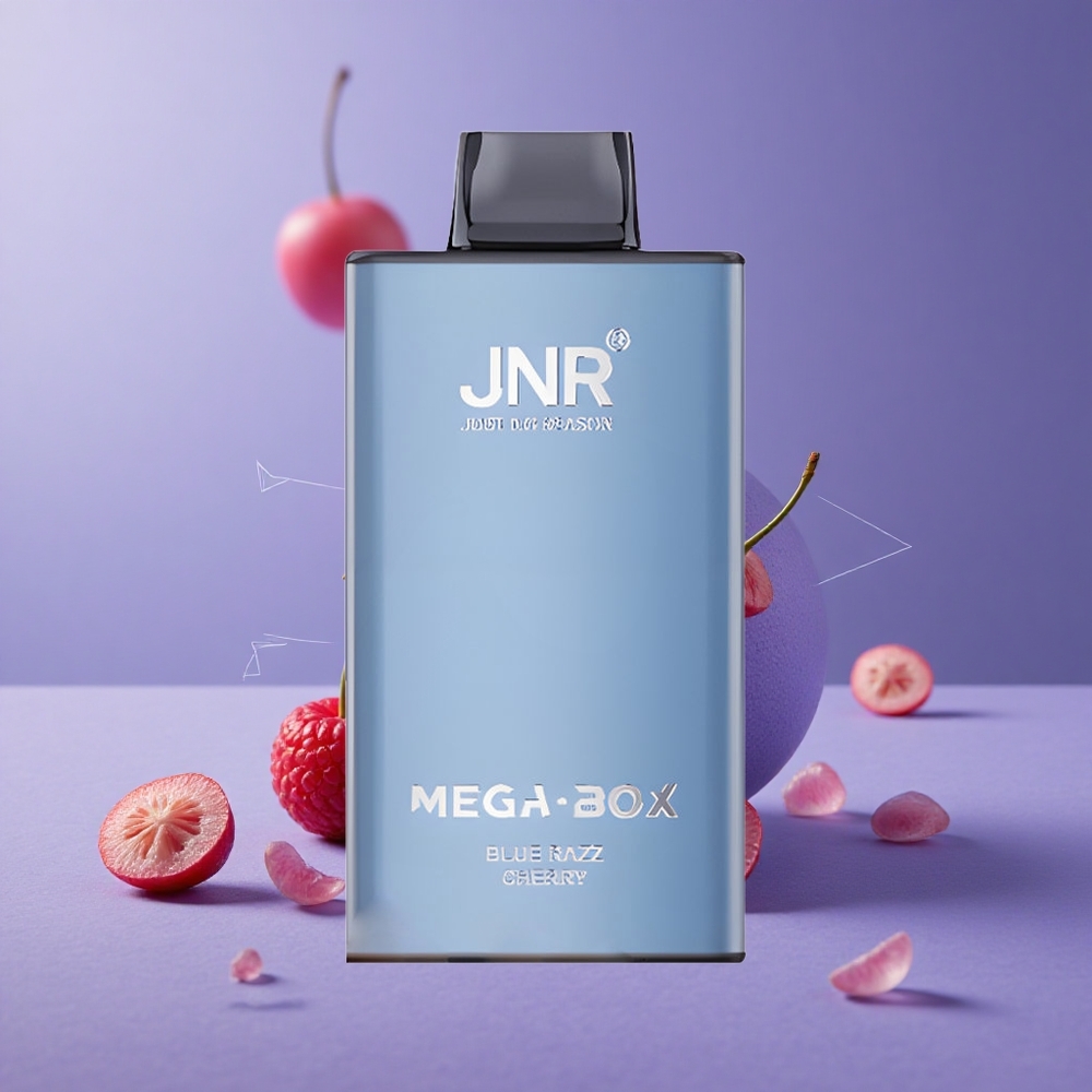 JNR Mega Box 25000 Puffs Vape Desechable Cereza Frambuesa Azul Dual Mesh Coil Tipo-C