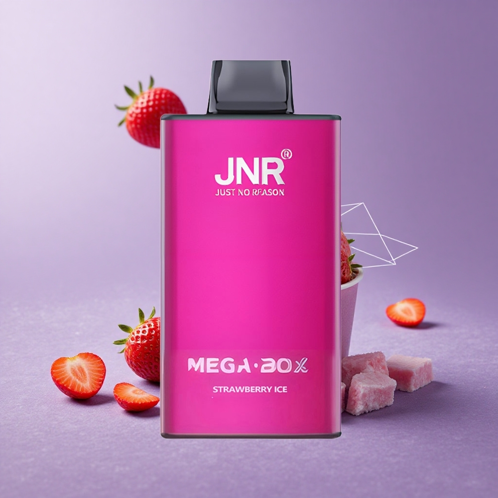 JNR Mega Box 25000 Puffs Vape Desechable Fresa Helada Capacidad de 30ml y Batería de 850mAh