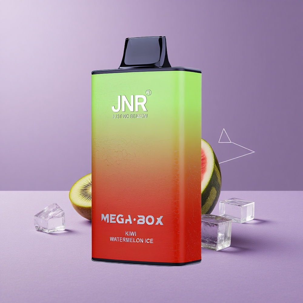 JNR Mega Box 25000 Puffs Vape Desechable Kiwi Sandía Helada con Capacidad de E-líquido 30ml y Tipo-C Carga Rápida