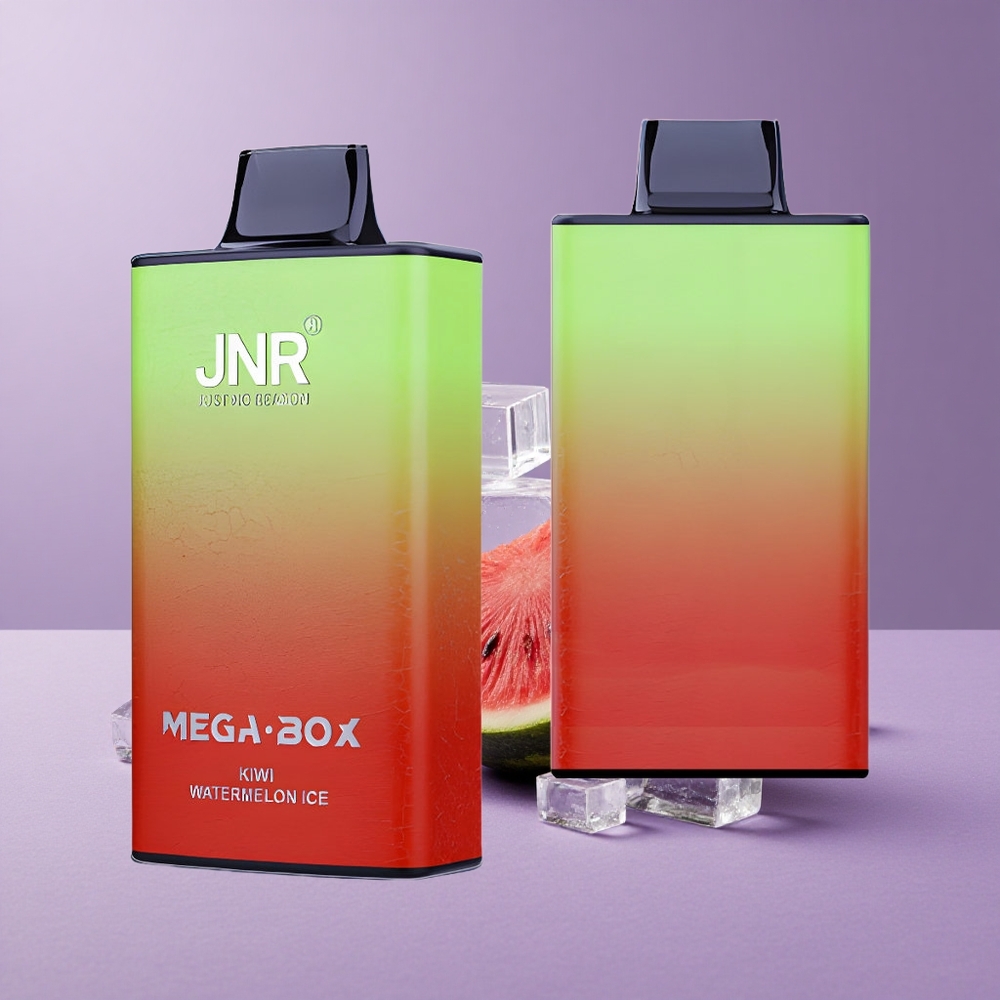 JNR Mega Box 25000 Puffs Vape Desechable Kiwi Sandía Helada con Capacidad de E-líquido 30ml y Tipo-C Carga Rápida