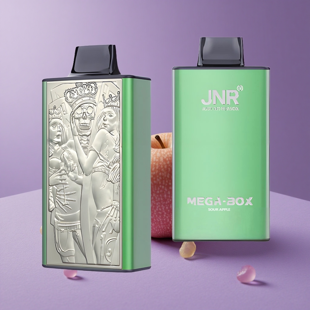 JNR Mega Box 25000 Puffs Vape Desechable Manzana Ácida Tipo-C y Doble Malla