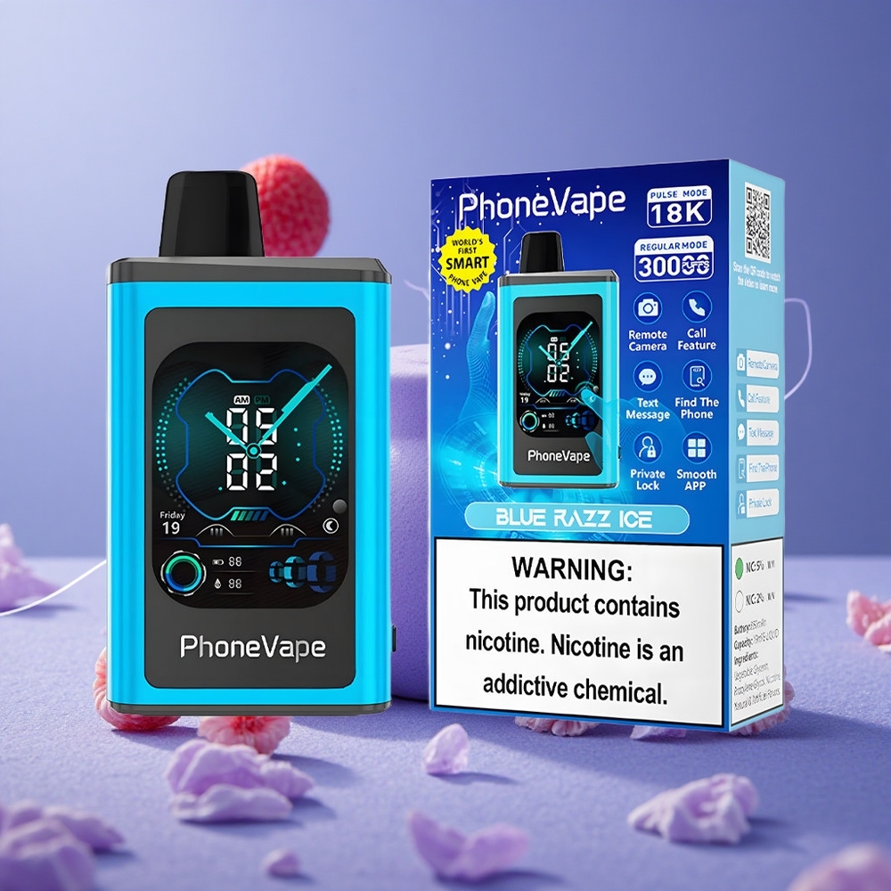 JNR PhoneVape 30000 Puffs Batería Recargable Blue Razz Ice