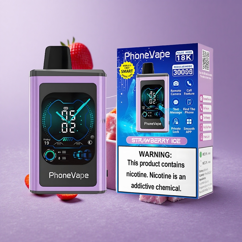 JNR PhoneVape 30000 Puffs Batería Recargable Fresa Helada