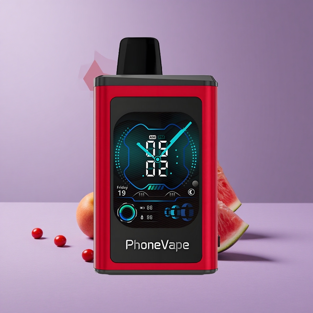 JNR PhoneVape 30000 Puffs Durazno Mango Sandía Batería Recargable Pantalla Completa