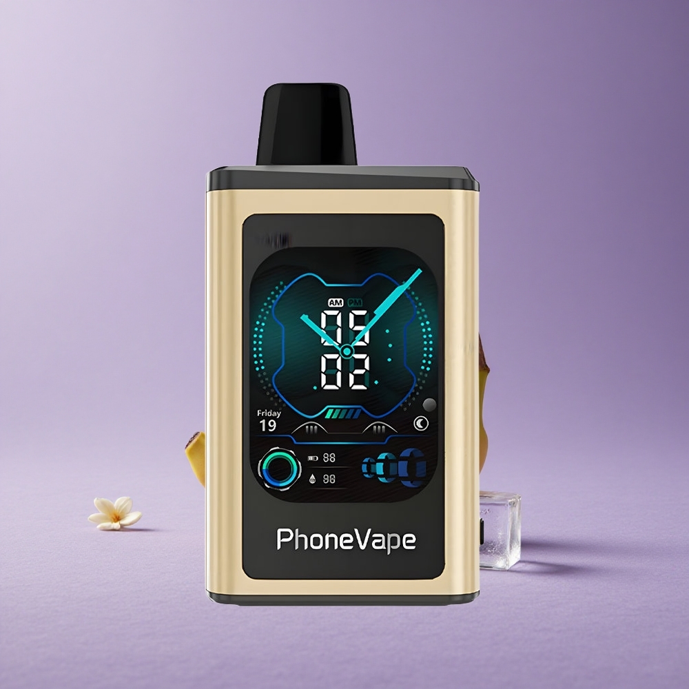 JNR PhoneVape 30000 Puffs Pantalla Completa y Batería Recargable Plátano Hielo