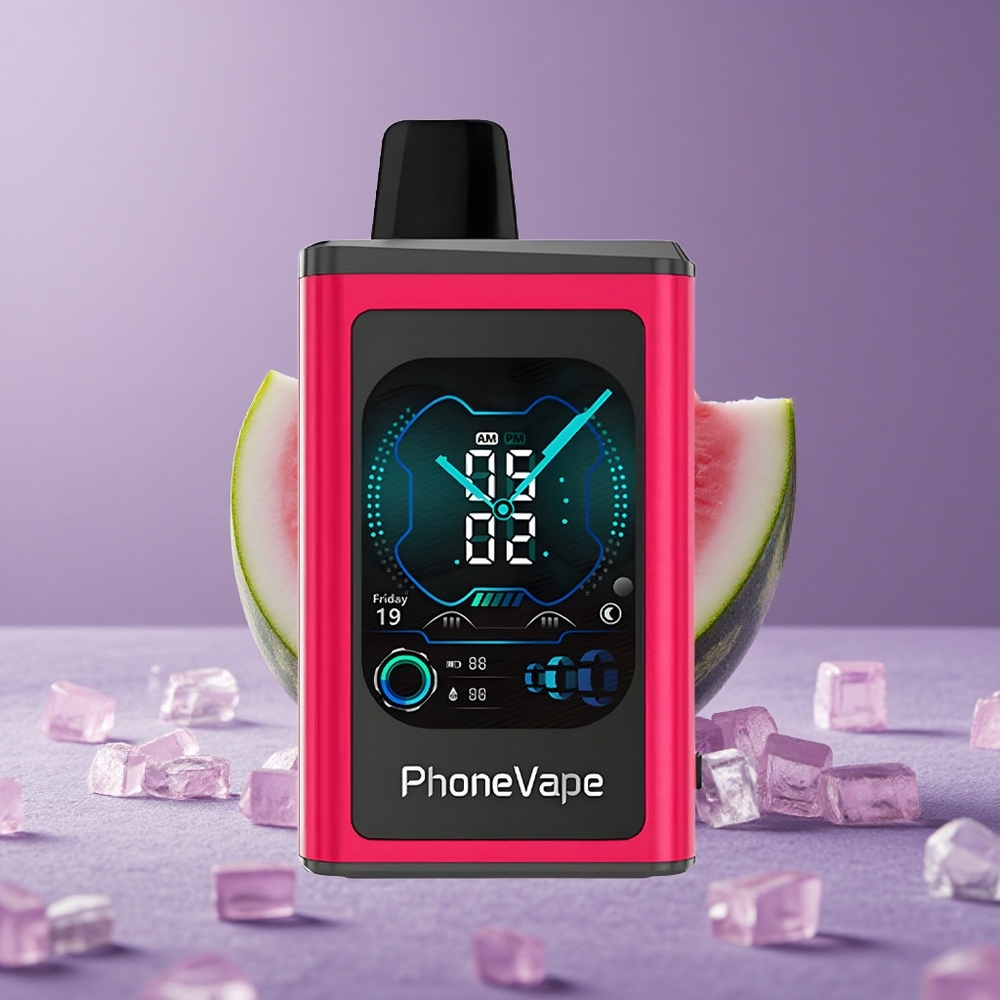 JNR PhoneVape 30000 Puffs Sandía Helada Pantalla Completa y Batería Recargable