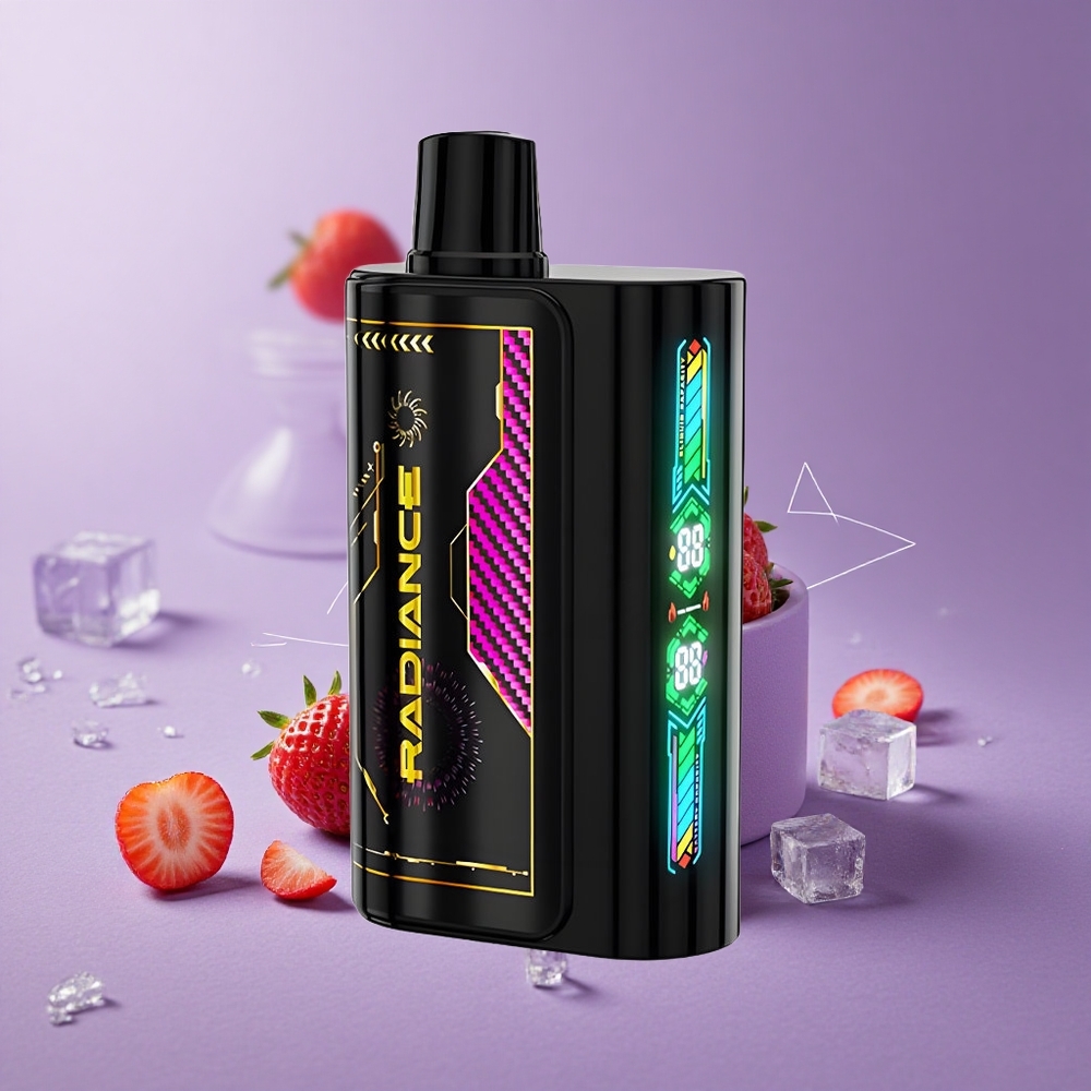 JNR Radiance 31000 Puffs Fresa Helada Pantalla Inteligente