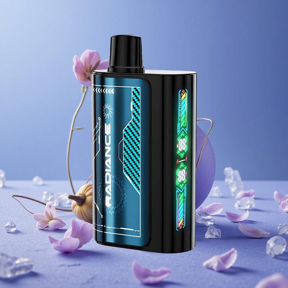 JNR Radiance 31000 Puffs Vape Desechable Arándano Azul Hielo con Pantalla Animada Inteligente y Batería Recargable