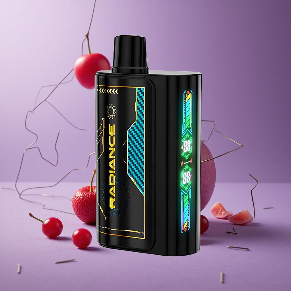 JNR Radiance 31000 Puffs Vape Desechable Cereza Cola Fizzy Pantalla Inteligente Dual Mesh Coil