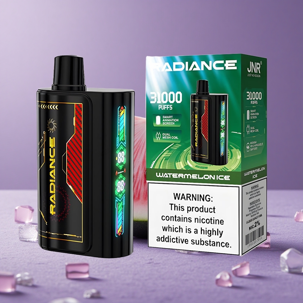 JNR Radiance 31000 Puffs Vape Desechable Sandía Helada Pantalla Inteligente