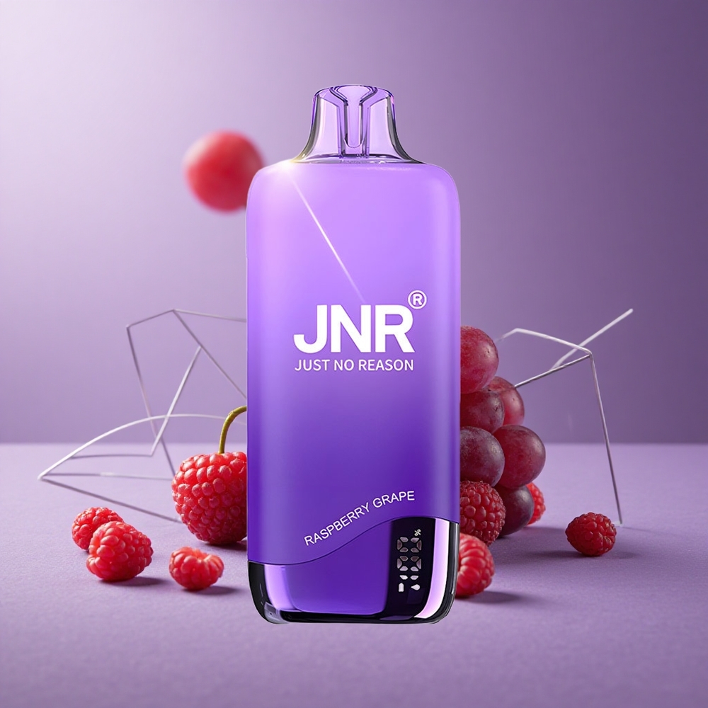 JNR Rainbow 10500 Puffs Vape Desechable Frambuesa Uva con Batería de 600mAh y Tanque de 18ml