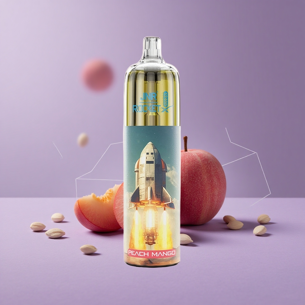 JNR Rocket-X 12400 Puffs Vape Desechable Durazno Mango con Batería de 850mAh y Capacidad de e-Líquido de 25ml