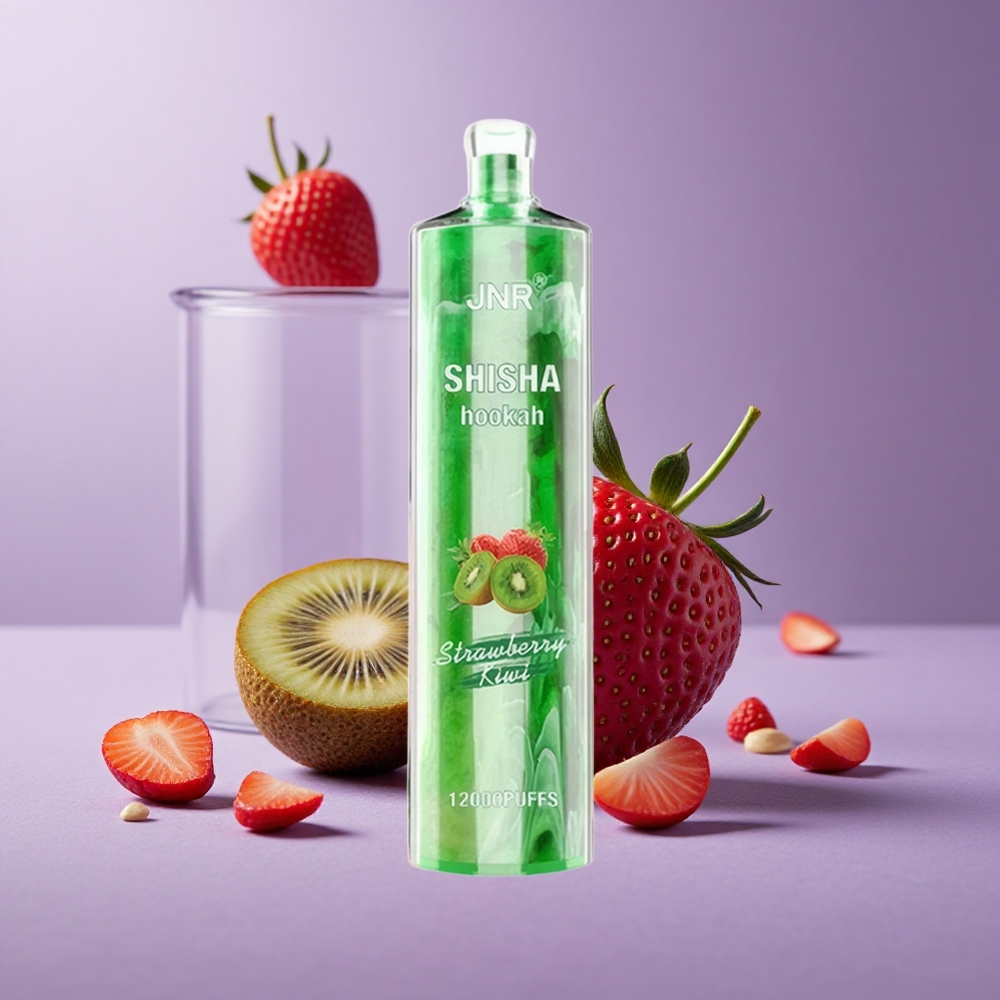 JNR Shisha Hookah 12000 Puffs Fresa Kiwi con 24ml de líquido y 750mAh